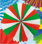 Drei-Color Rosette - Dekofächer