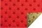 Preview: Alu-Doppel-Folie Sternprägung, rot/gold, 50 cm x 10 m