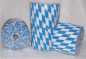 Preview: Flaggenkrepp, 10 cm x 25 m, Rauten blau-weiß