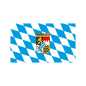 Preview: Dekofahne Bayern-Raute mit Staatswappen, 90 x 150 cm