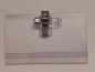 Preview: Namensschilder transparent mit Clip, 90 x 55 mm