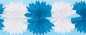 Preview: Kreuzgirlande, weiss-blau 4 m, 25/25 cm