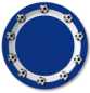 Preview: Pappteller blau/weiss 23 cm