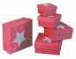 Preview: Pusar Boxen-Set Belle Stelle, Naturpapier rubinrot, 5in1