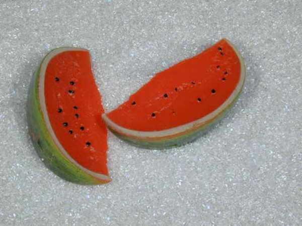 Wassermelone, Klein, Scheiben, 2-teilig