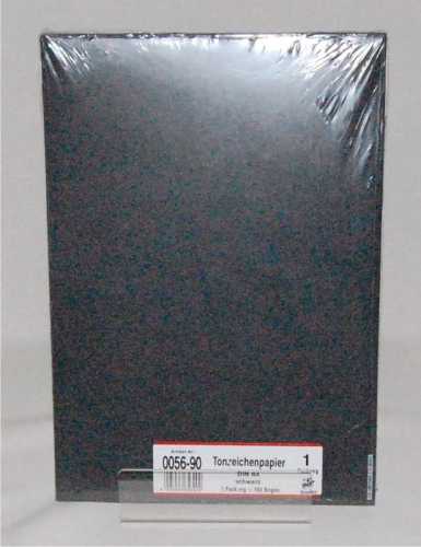 100 x Tonzeichenpapier, DIN A4, schwarz
