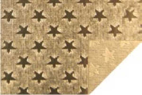 Alu-Doppel-Folie Sternprägung, gold/gold, 50 cm x 10 m