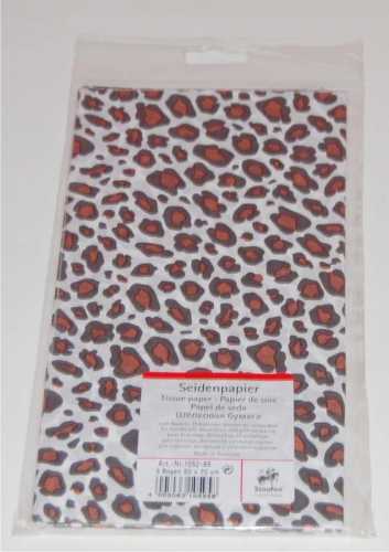 Seidenpapier bedruckt, Leopard, 50x70cm, 5 Bogen