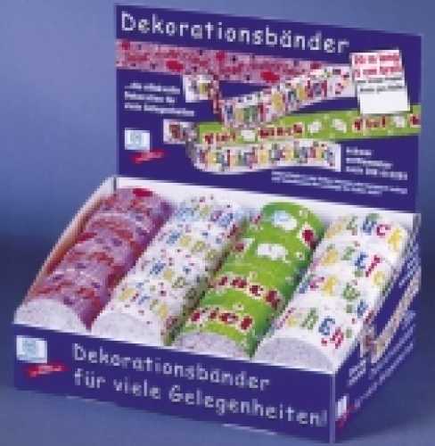 Dekorationsbänder, sortiert