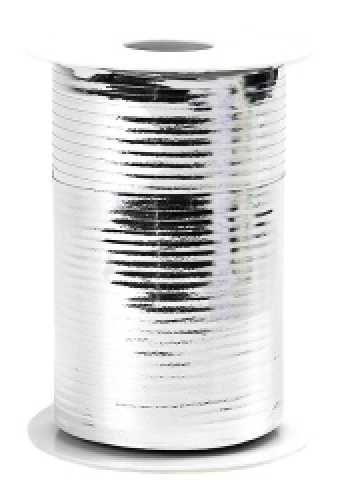 Metallic curling ribbon, silver, 5 mm