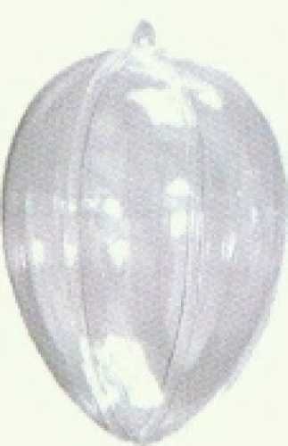 5 x Dekorationseier, 120 mm, transparent