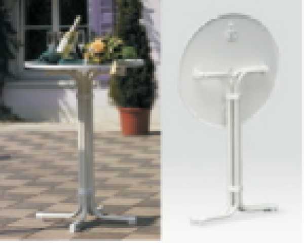 Bar table with white parasol hole
