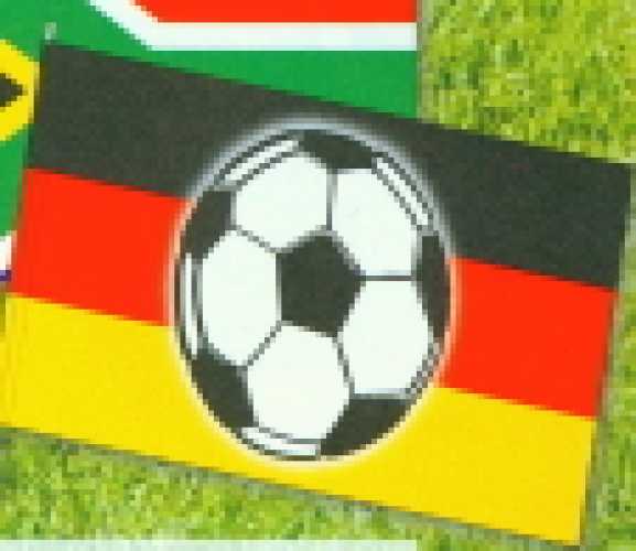Paper flags, Germany with ball