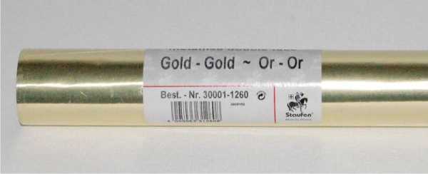 Alu double - sided, plain,  50cm x 10m, gold-gold
