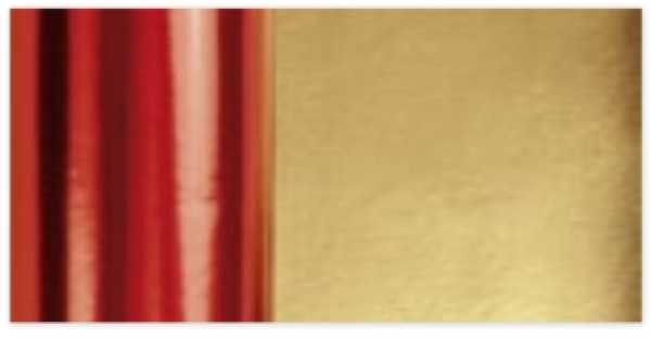 Alu-Doppel-Folie glatt, rot/gold, 50 cm x 10 m