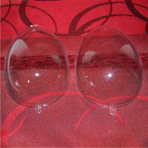 4 x Dekorationseier, 140 mm, transparent