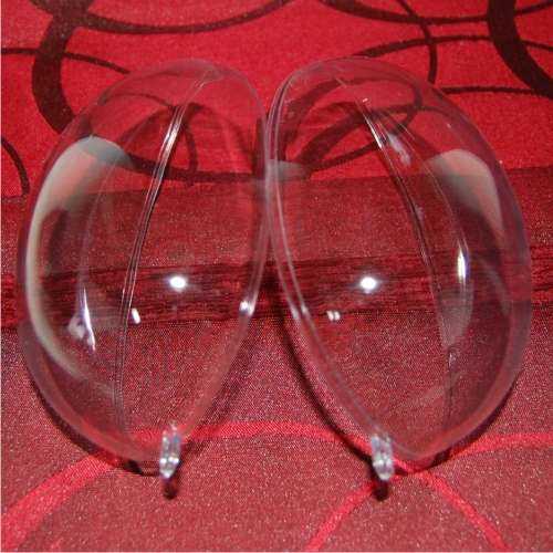 4 x Dekorationseier, 140 mm, transparent