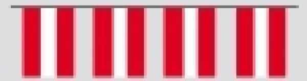 Flags chains Austria, 12 x 24 cm, 5 m, 20 flags