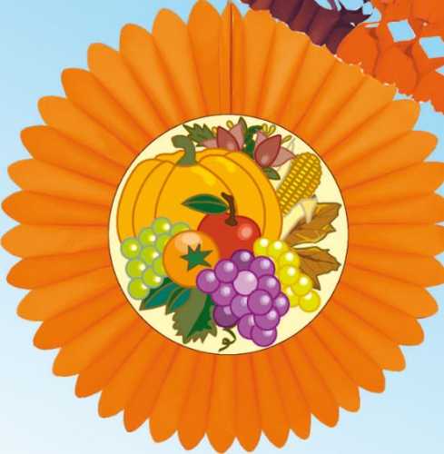 Fächer mit Wein-Motiv Ø 60 cm einseitig