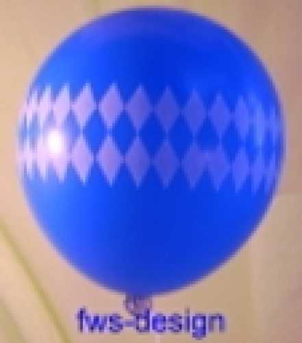 Luftballons blau und weiß mit Raute (gemischte Packs)