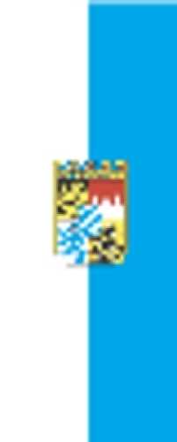 Banner-Fahne 1,20 x 3,00 m,  blau/weiss mit Wappen