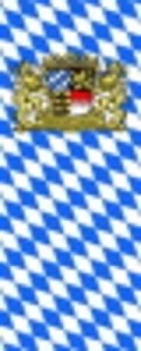 Banner-Fahne 1,20 x 3,00 m,  Raute mit Wappen