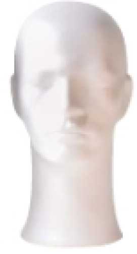 Styrofoam head "Phil", white, 42 pieces, Large carton