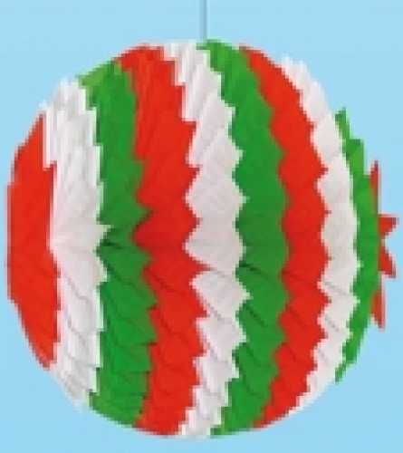 Streifenball, grün-weiß-rot, ca.75 cm Ø