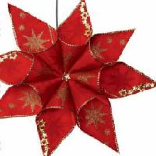 Gift Ribbon with star, red