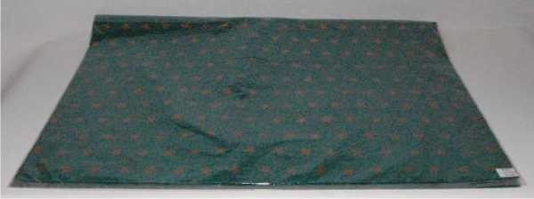 Straw silk print stars, 50 x 70 cm, moss/gold