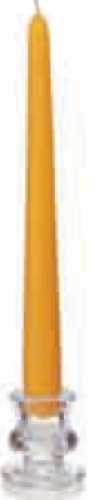 Konische Kerze aus Bienenwachs, natur, 250 mm, 6-er Pack