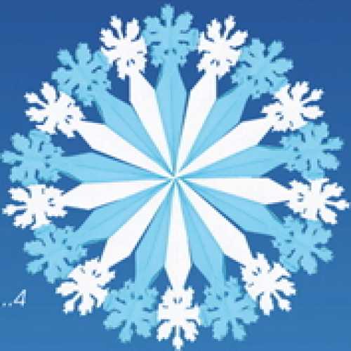 Snow star rose, Ø 60 cm