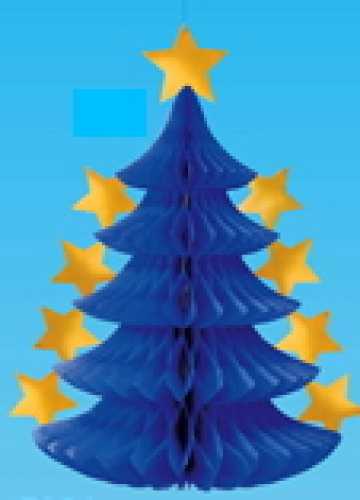 Christmas tree with metal stars, 60 cm