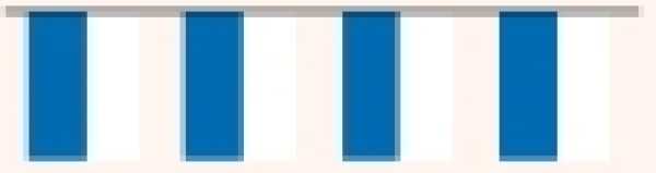 Fahnenketten blau/weiß