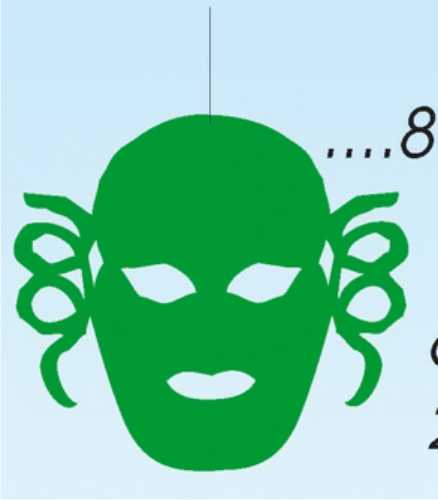 Deko-Faschings-Maske Pappe 20 cm