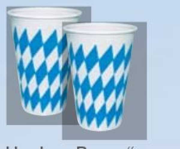 Plastikbecher Bayr. Raute 0,2 l, 10 Stck.
