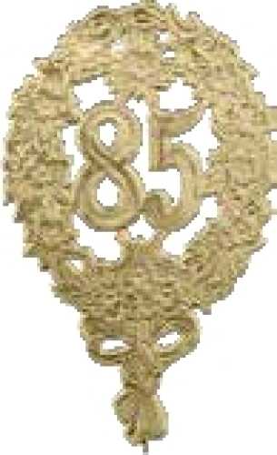 Jubiläumszahl "85" gold 8 x 12 cm