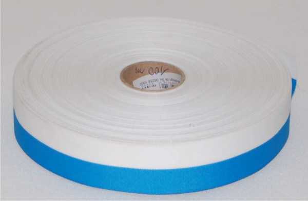 Blue-white rips ribbon, 40 mm, 100 m