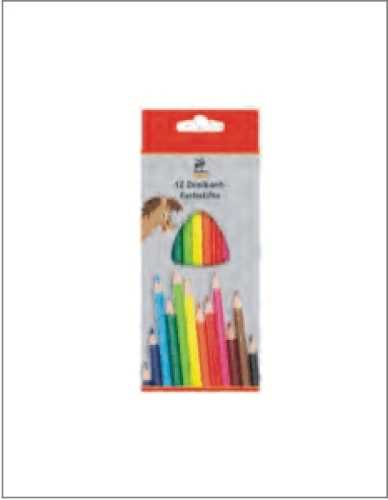 colour pencils, triangular, 12 pieces, full size, colour