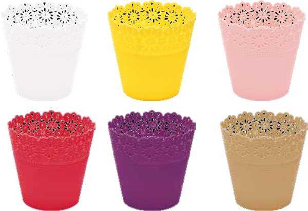10 x Corona Kunststoff-Übertopf Ø 8/11,5 cm Höhe 15 cm