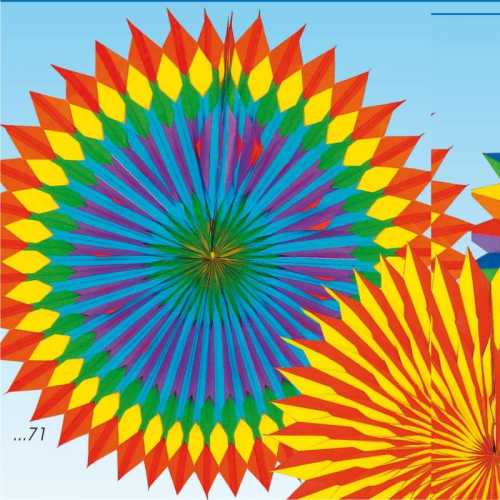 Dekorationsfächer Riesenchrysantheme bunt 200 cm Ø