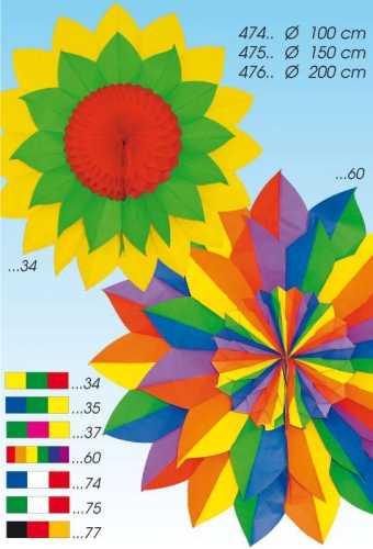 Rosette triple rainbow 150 cm Ø