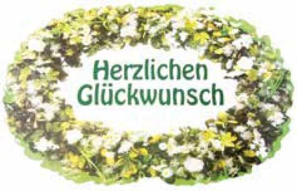 Herzlich Glückwunsch, Hartpappe 40 x 29 cm