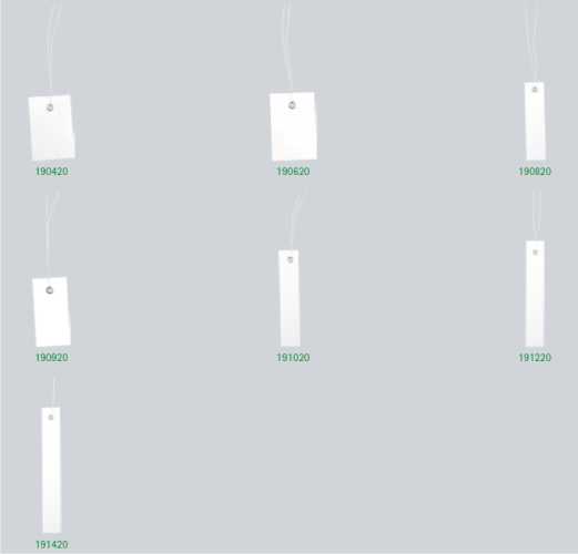 Plastic hang tags