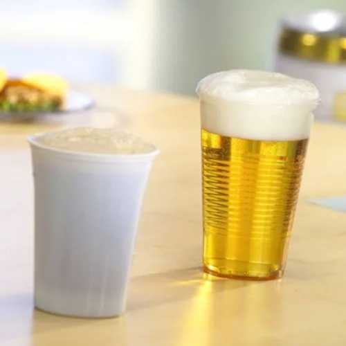 75 Plastikbecher (PS) 0,4 l Ø 9,5 cm · 12 cm klar mit Schaumrand