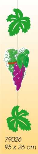 Grape hanger, red 95 cm green