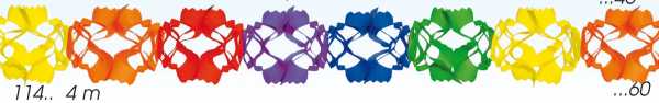 Netzgirlande, bunt, 4 m