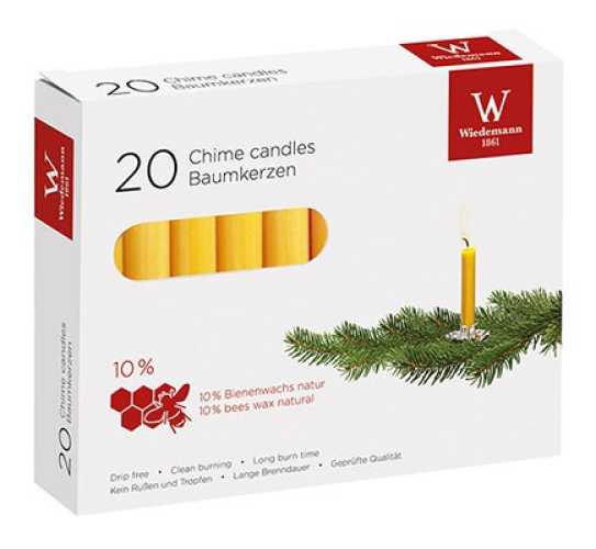 Beeswax Tree Candle, nature, 93 mm, 20-pack