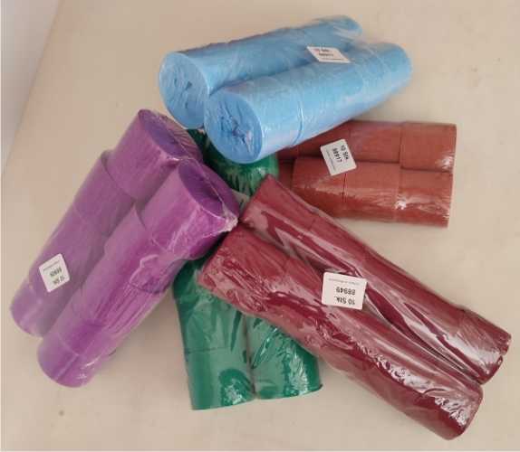 10 x No-flam-Krepp-Dekoband B1, 5 cm x 10 m