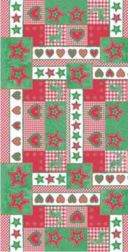 LOTTA TABLE CLOTHS 80 x 80 cm, red/green, 51077